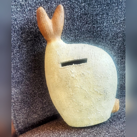 Textured Bunny Piggy Bank - Picture 2 of 3
